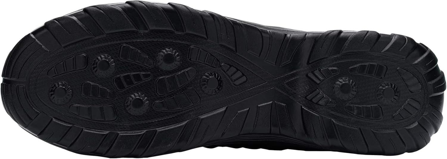  | DYKHMILY Slip on Steel Toe Shoes for Women Lightweight Safety Shoes Walking Air Cushion Lady Slip Resistant Platform Work Sneakers Breathable(7.5, Black, D91880) | Shoes