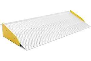 FINITYPRO Aluminum Wheelchair Ramp for Doorways, 3'' H Threshold Ramps with Raised Side Edges, 32'' L x 18'' W Ramps for Wheelchairs for Home, Door Ramp for Scooters, Power Chairs, 880 lbs Capacity