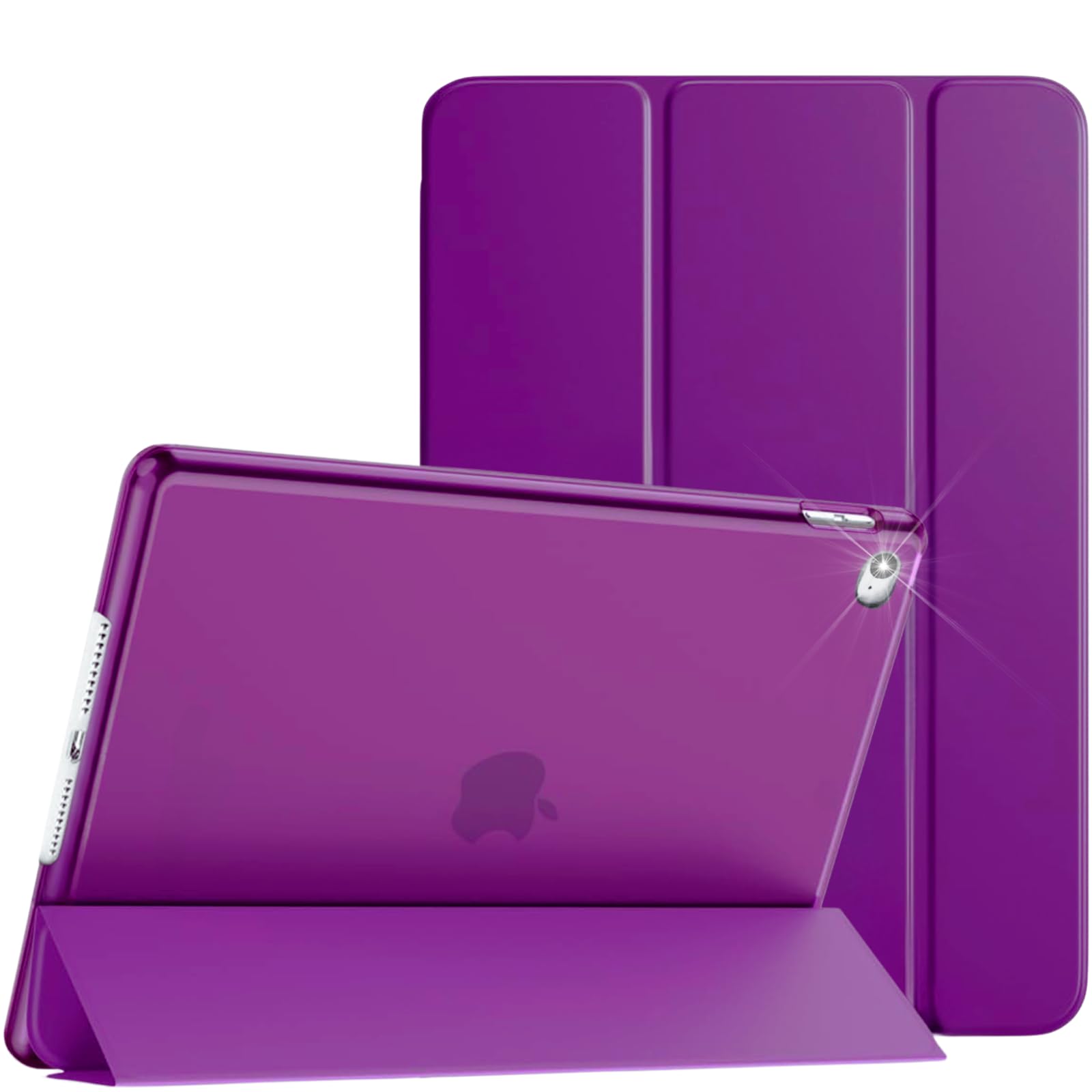 For Apple iPad Case Air 2 (2nd Generation 2014, 9.7-Inch) - Model No. A1566 / A1567 - Auto Wake/sleep - Smart Magnetic Leather Cover (Purple)