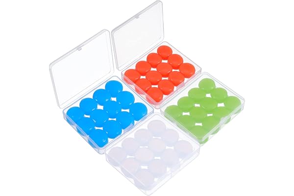 upain 48Pcs Silicone Ear Plugs Reusable Moldable Noise Canceling Ear Plugs for Sleeping, Swimming, Concerts and Traveling