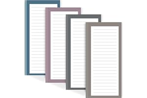 Utron 4 Pack Magnetic Notepads for Refrigerator, 50 Pages/Book Grocery List Magnet Pad for Fridge, Design Magnetic Grocery List Pad for Fridge, Grocery List Notepad, To-Do Memos, List