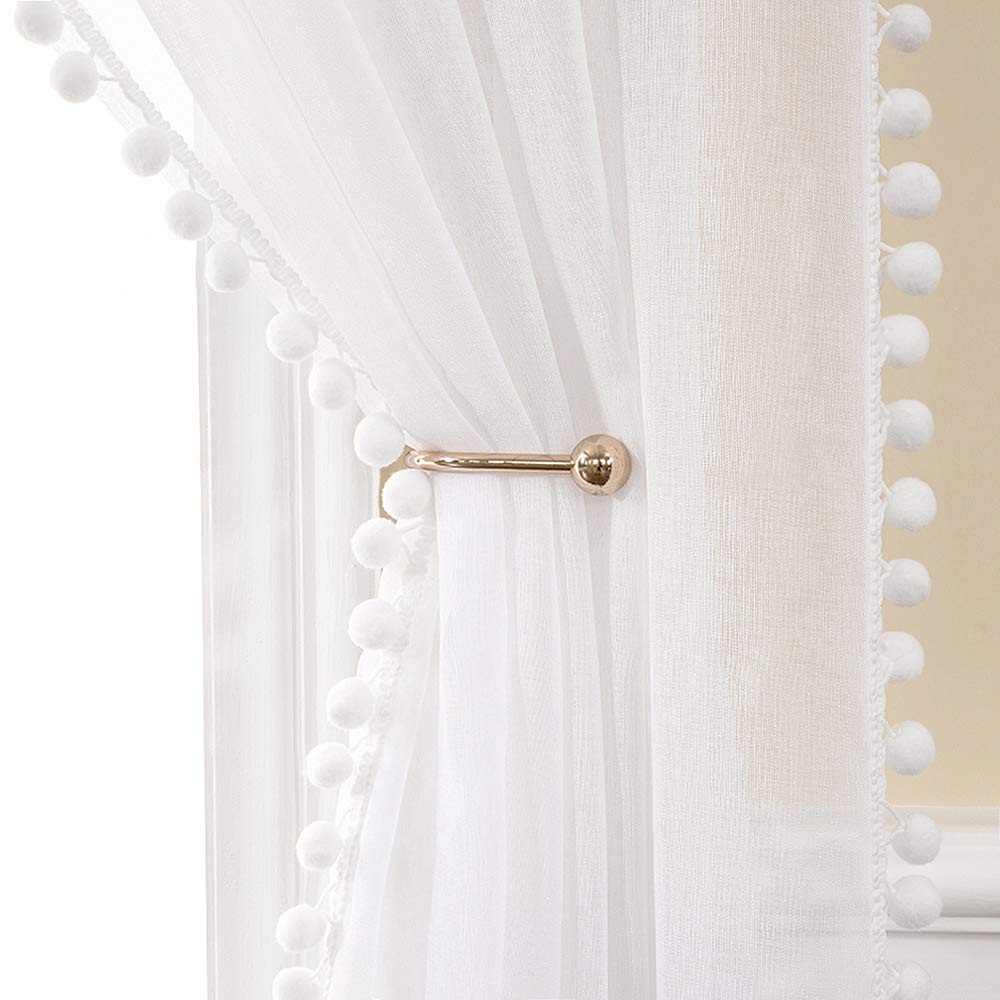 MIULEE 2 Panels Sheer Curtains Voile Transparent Curtains Bedroom Ultra Soft Voile Kid Windows Balcony Decor Living Room Grommet Top 55inches Wx88inches L 140cmx225cm White