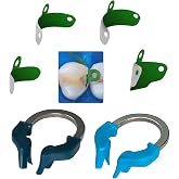 Windplusya Dental Sectional Matrix System Set, Metal Matrix Bands with PTFE Non-Stick Coating Elastic, Dental NITI Metal Matrices Clamp Ring Tooth Repair Kits. (Set-C)