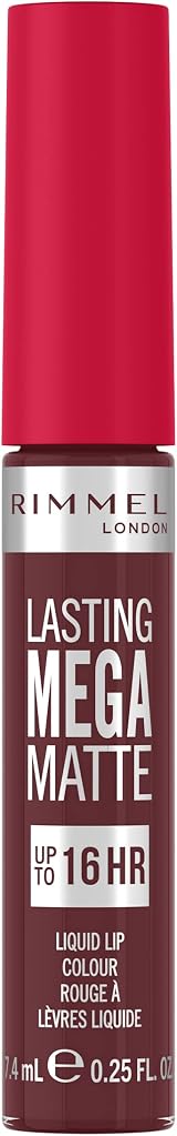 Rimmel London Lasting Mega Matte Liquid Lipstick Plum 810 7.4ml Vegan view 2