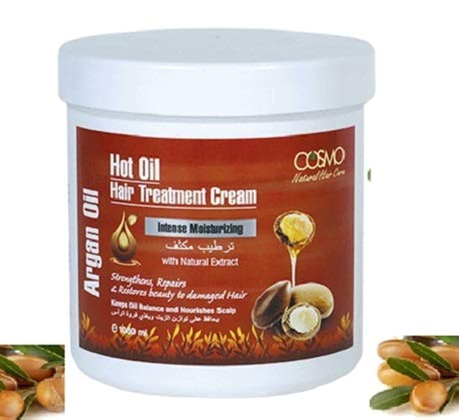 Cosmo Natural Hair Care Hot Oil Hair Treatment Argan Oil 1000ml
