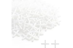 Qancekoo 300 PCS 2 mm Plastic Cross Shape Tile Spacers, Accurate Positioning Tile Locator Leveling Slab Spacer for Wall Floor