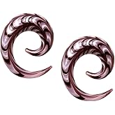 Pierced Owl - Purple Swirl Spiral Taper Plugs, Sold as a Pair