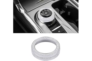 PIFOOG Bling Explorer Accessories for Ford 2023 2022 2021 2020 Gear Shift Knob Cover Decal Crystal PRND Switch Knobs Sticker Car Interior Decoration Trim Silver 1PC