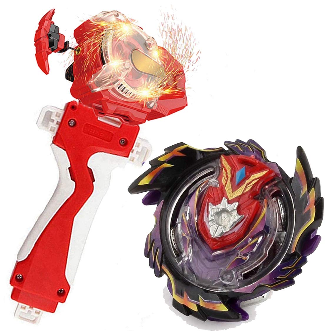 LUFEIS Toupie Metal Fusion avec Lanceur, 2 Gyro Métal Super Combat, Toupie Burst Turbo, Tops de Combat Toupies, Metal Fusion Burst Turbo Blade Gyro de Combat Jouet Set pour Enfants (C LUFEIS Toupie Metal Fusion avec Lanceur, 2 Gyro Métal Super Combat, Toupie Burst Turbo, Tops de Combat Toupies, Metal Fusion Burst Turbo Blade Gyro de Combat Jouet Set pour Enfants (C