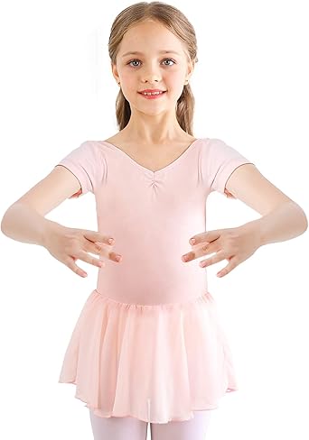 Ballettanzug Mädchen Langarm Nimiya Nimiya Kinder Mädchen Langarm Rundhals Tops Tanz Top Baumwolle Mädchen Turnanzug Gymnastik - Foto 2