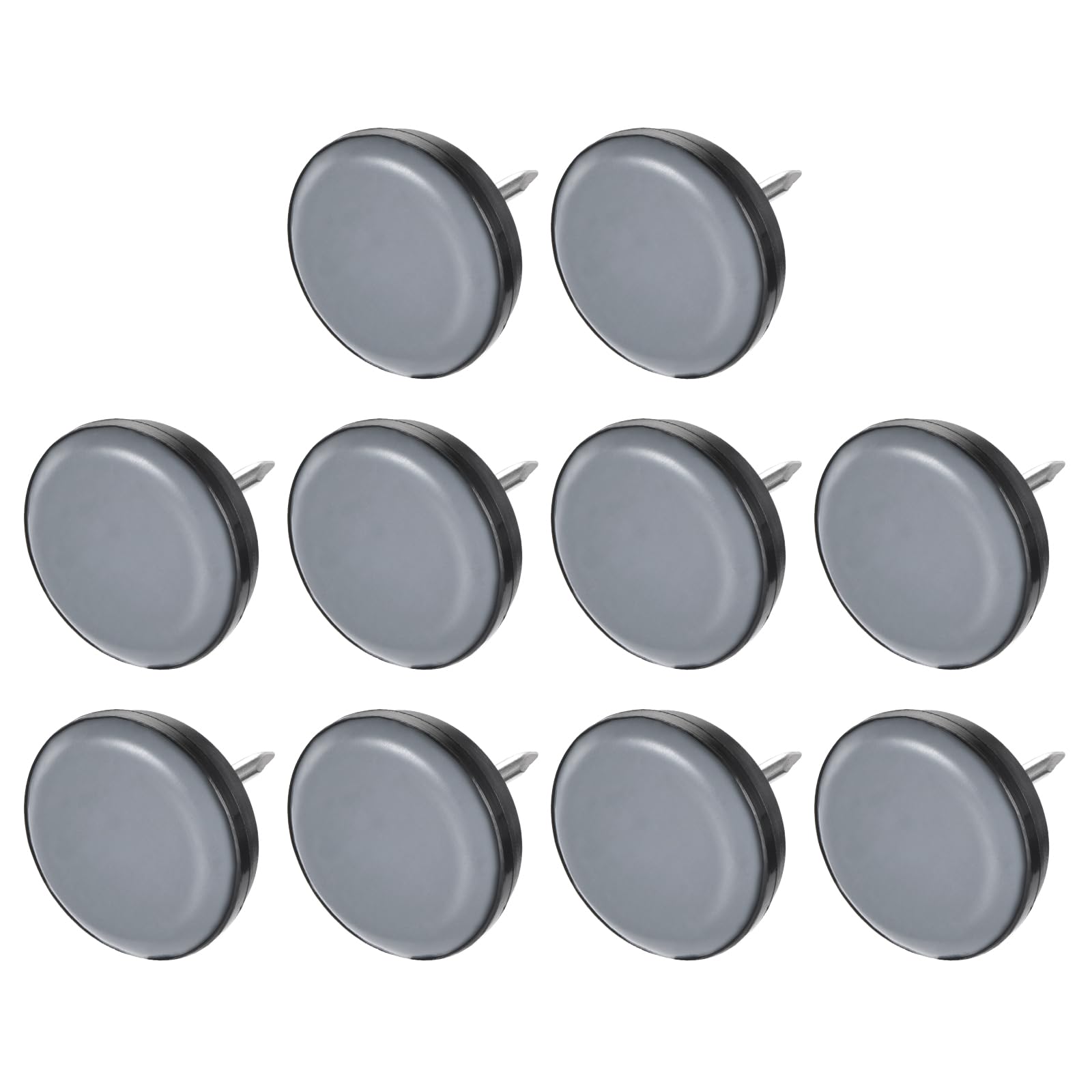 METALLIXITY Furniture Feet Nail (22mm/0.87in) 12Pcs, PTFE Round Chair Glides Sliders - for Chairs Sofa Furniture Sliders Protector Pad, Black+Blue