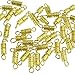 Clasps - 100 Pieces 4 x 15 mm - Barrel Screw Type Clasp - Perfect for Jewerly Making - with Kare & Kind® Retail Packaging (Gold)