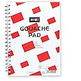 HIMI Gouache Pad 7X10''(98lb/160g) 50 Sheets Mix Paper Pad, Side Wire Bound, Fine Texture, in Gouache Acrylic Art Pad for Sketching, Ink Sketch Book, Art Supplies Drawing Pad Gift （Square）