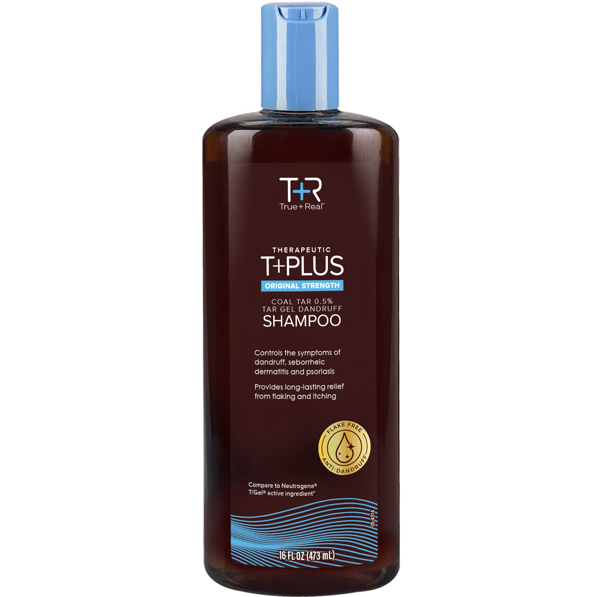 Photo 1 of True+Real Coal Tar Therapeutic Plus Tar Gel Anti-Dandruff Shampoo 0.5% Coal Tar, 16 Fl Oz, Original Strength