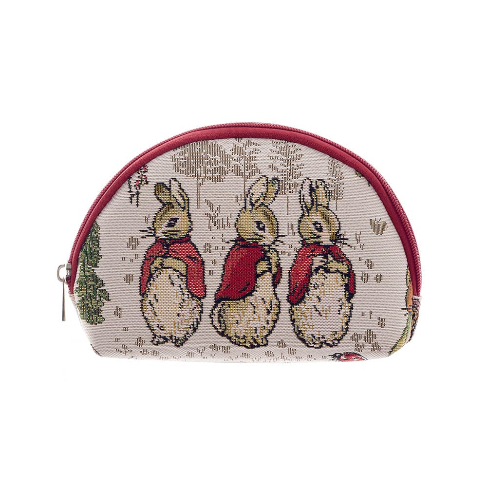 Signare Tapestry Cosmetic Bag Makeup Bag for Women (Flopsy Mopsy and Cotton Tail) — image 1