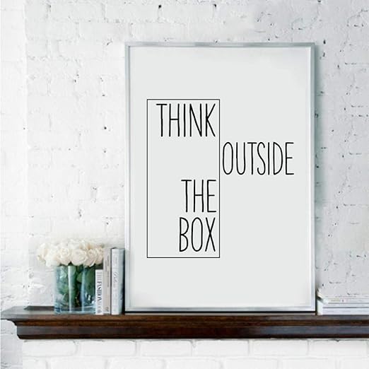 Decoracion Creativa De Impresion Motivacional Piense Fuera De La