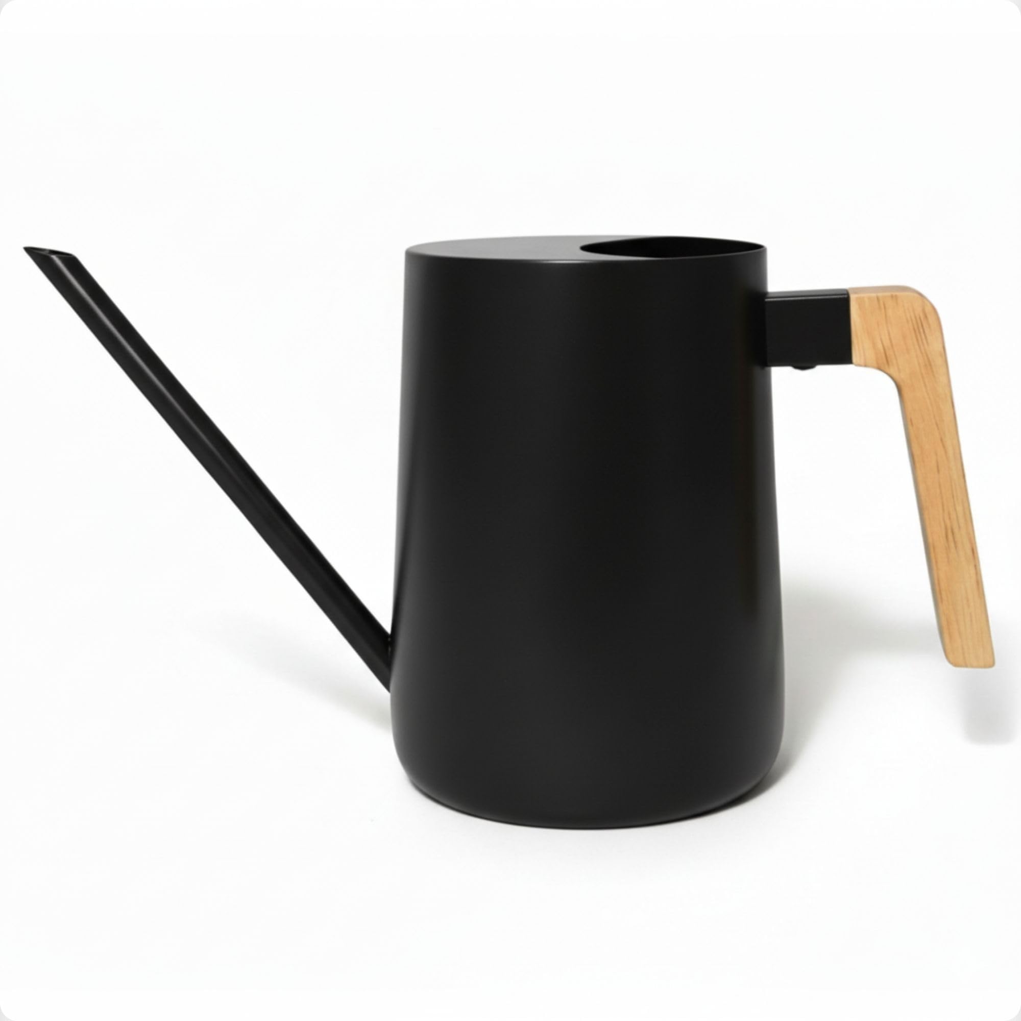 HB Design Co. Indoor Watering Can with Long Spout - 35oz Black Stainless Steel Watering Can for Indoor Plants