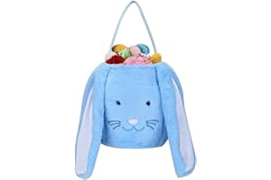 Easter Egg Hunting Basket,Plush Easter Bunny Basket,Long Ear Easter Buckets