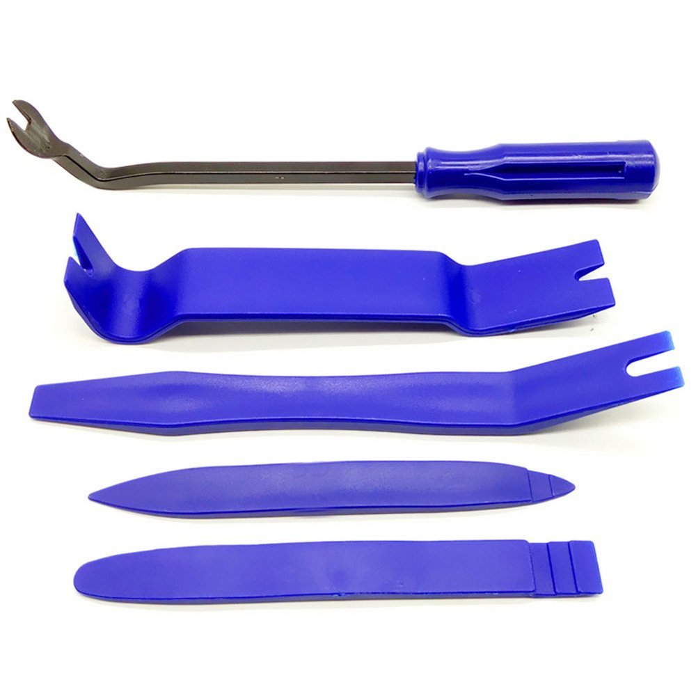 6Pcs Auto Trim Clips Removal Tools, Interior Door Panels Removal Tool Kit Car Repair Body Clip Removal Tool Set,Audio Radio Removal Installation Remover