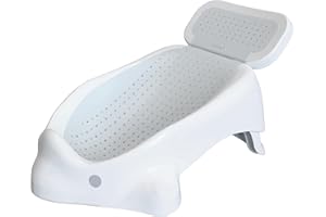 JOOL BABY PRODUCTS Baby Bather - Bath Support for Bathtub or Sink (0-6 Months) Slip-Resistant & Ergonomic for Newborn Infant (Gray) - Jool Baby