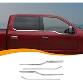 Hoolcar Lower Window Trim Cover Molding Window Bottom Outer Frame Strip Compatible with Ford F150 2015-2020, Exterior Accessories, Chrome