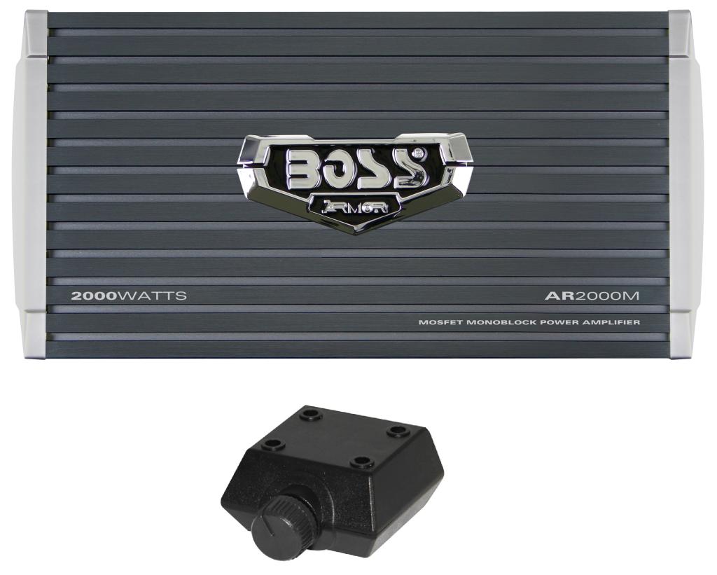 BOSS AUDIO AR2000M Armor 2000Watt Monoblock, Class A/B 28 Ohm Stable