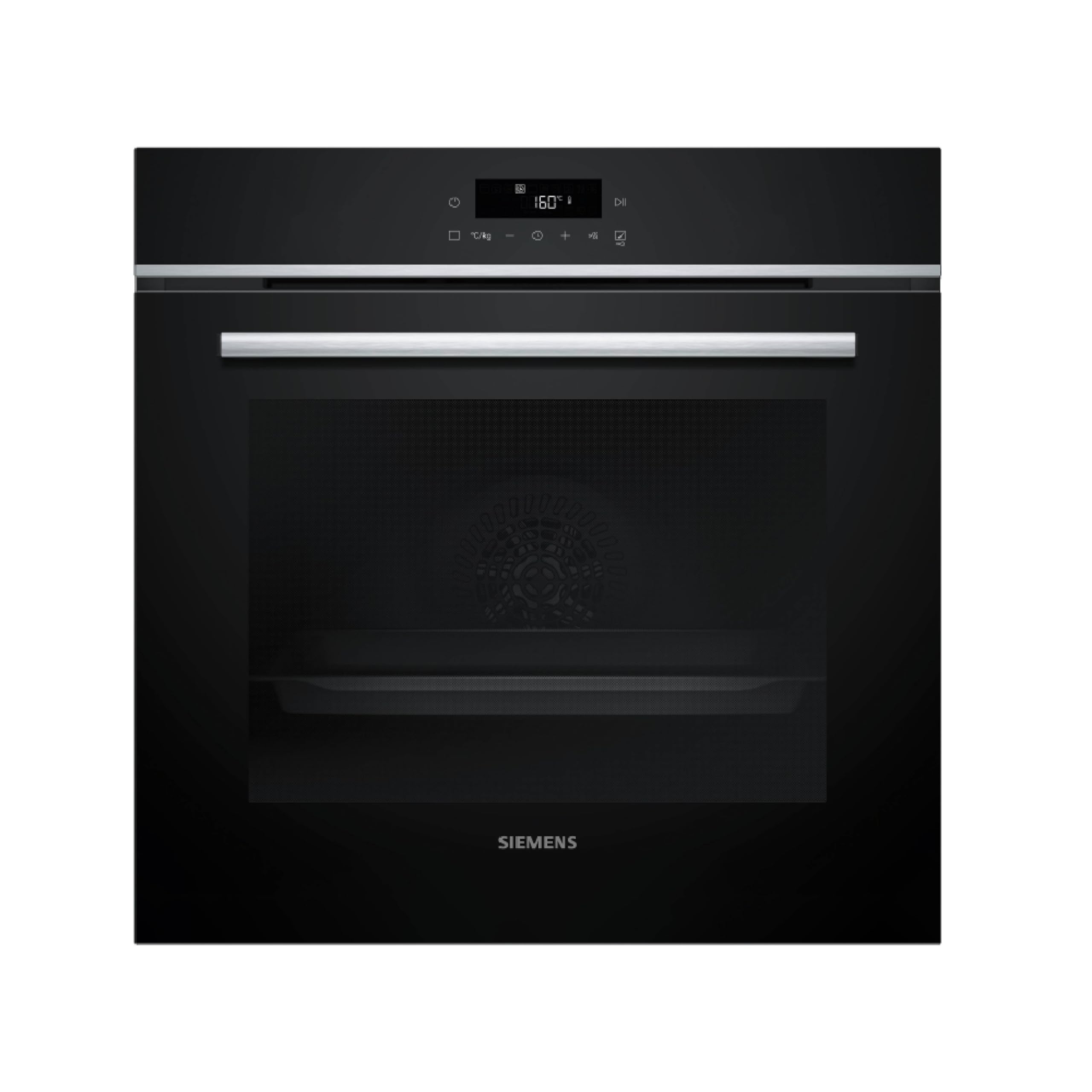 Siemens HB571ABS3 iQ300 Einbau-Backofen, 60 x 60 cm, LED-Touchbedienung, cookControl10, 3D-Heißluft, Umluftgrill, Schnellaufheizung, Pyrolyse, activeClean, Kindersicherung, Edelstahl