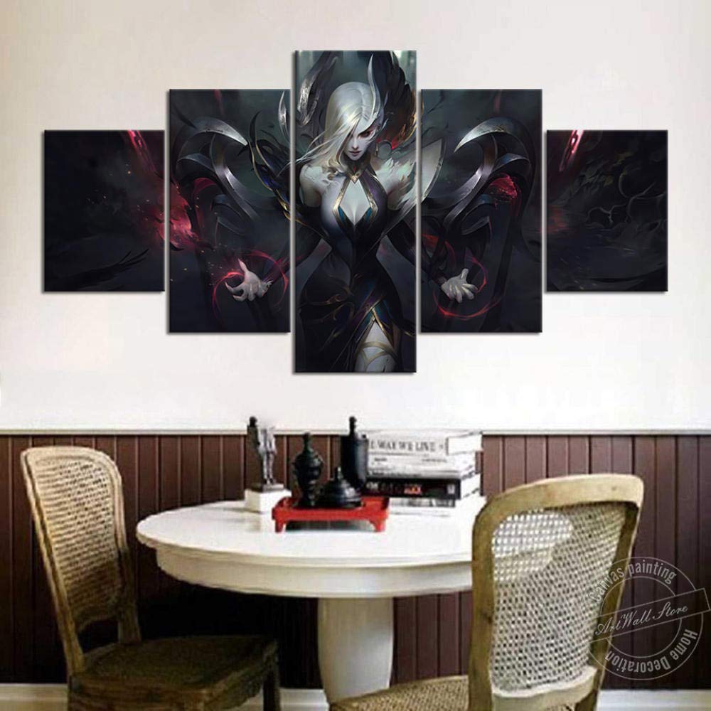 LOL Game Poster League of Legends Morgana Wall Picture The Fallen Canvas Painting Home Decor Wall St