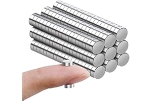 rhinocats 150Pcs Small Round Magnets，6x2mm Refrigerator Magnets，Mini Rare Earth Magnets for Office, DIY,Fridge, Crafts and Sc