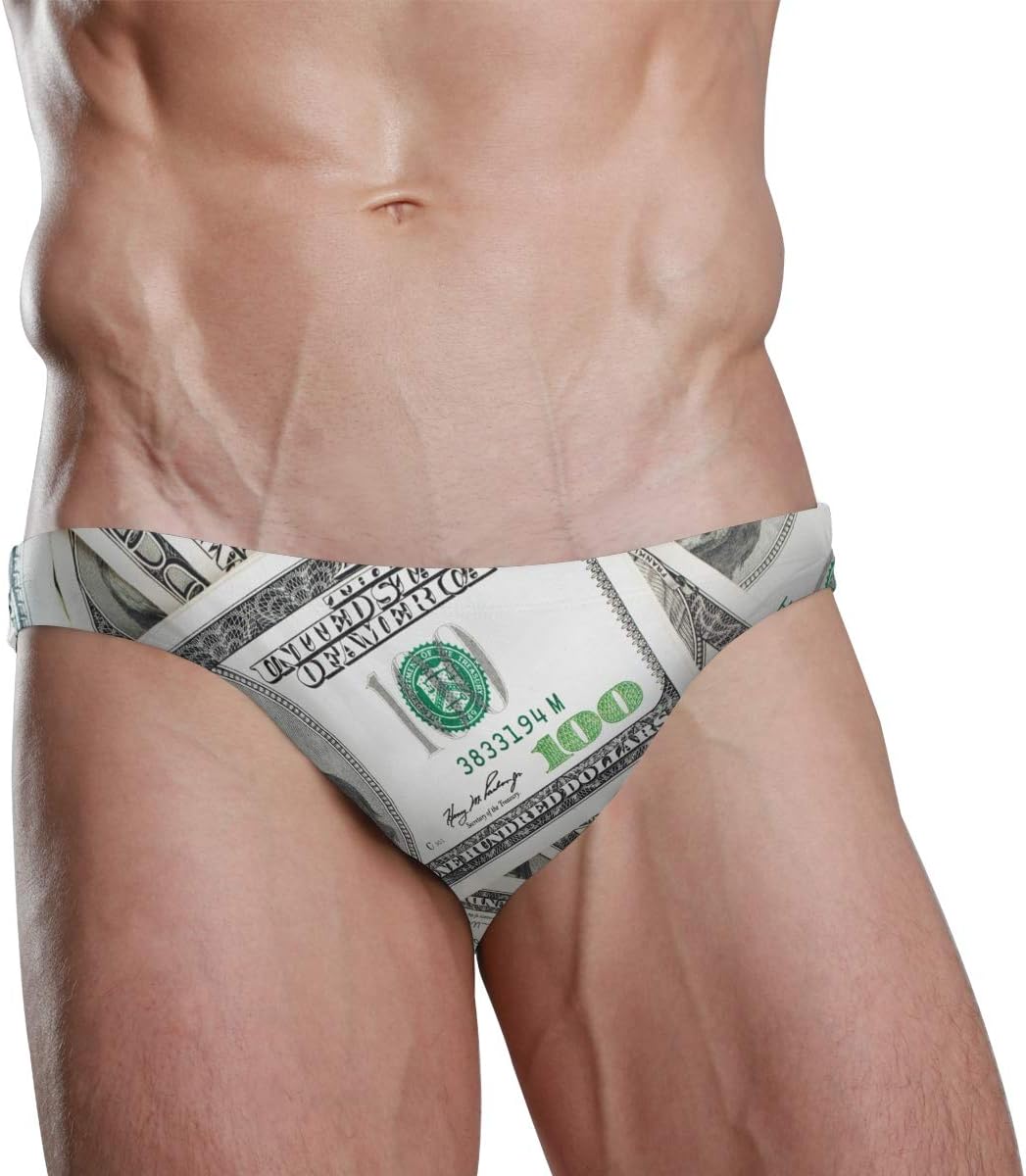 Swim Brief Bikini American Dollars Money Beach Athletic Swimwear Briefs