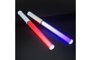 Bsgifts LED Glow Sticks 2 Pack, Reusable Light Up Toys 15 Colors Light Stick Bulk, Glow Party Supplies for Wedding, Birthday, Raves, Concert, Camping, New Year, Halloween, Christmas (with AAA Battery)