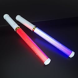 Bsgifts LED Glow Sticks 2 Pack, Reusable Light Up