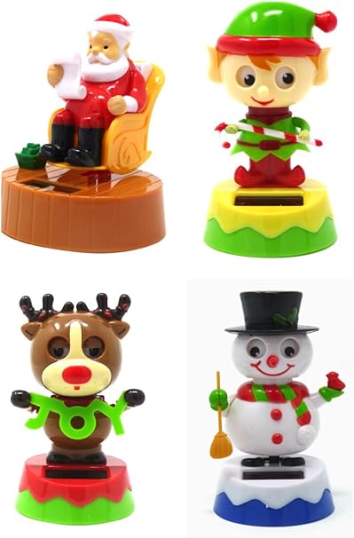 solar powered dancing christmas figures