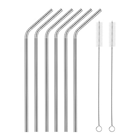 Expresso - Reusable Stainless Steel Drinking Straws  BPA Free Metal, Thick, Long,