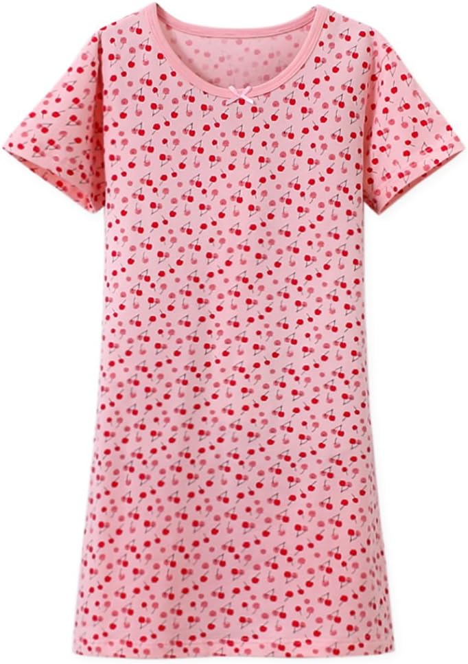 ABClothingGirls Cotton Cherry Nightgown Pink 3-14 Years Old