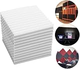 Warmiehomy 48 Pack Acoustic Foam Panels 12x12x1 Sound Proofing White/Black view 9