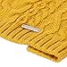 Blueberry Pet Classic Wool Blend Cable Knit Pullover Dog Sweater in Mustard, Back Length 12