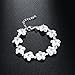 Godyce Hawaiian Plumeria Flower Bracelet for Women Girl Sterling Silver Plated Jewelry Gift