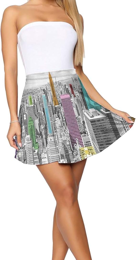 NYC New York City Short Skirt Women's High Waisted A Line Cosplay