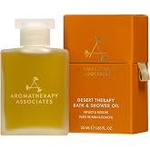 Aromatherapy Associates Desert Therapy Bath &amp; Shower Oil, 1.86 fl oz | Aromatherapy Body Oil for Bath &amp; Shower, Hydrating Bath Oil, Frankincense, Sandalwood &amp; Oud, Warm Woody Essential Oil Blend