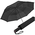 Knirps A.405 XXL Duomatic Vented Automatic Open Close Rain Umbrella - Compact Windproof Umbrella for Rain - Travel Umbrella for Adults - 126cm Diameter Retractable Umbrella & Carrying Case