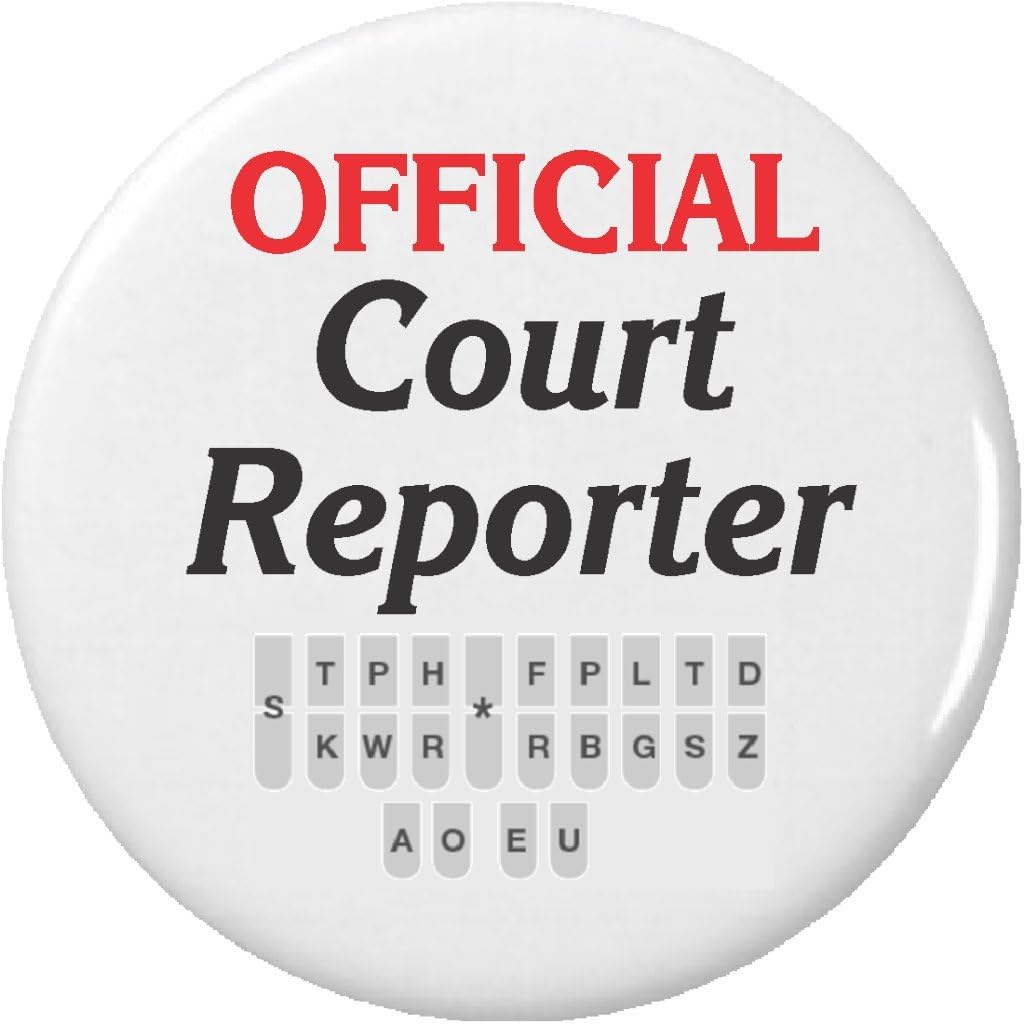 Official Court Reporter 2.25" Large Magnet Scopist Stenographer