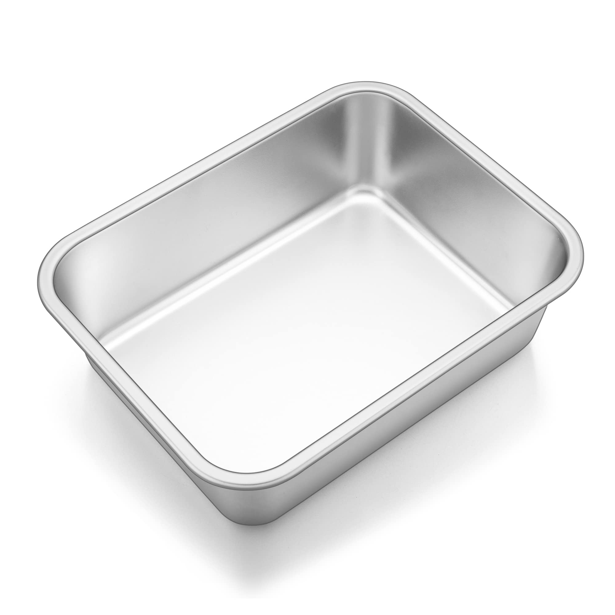 Joyfair Deep Cake Pan, Stainless Steel Rectangular Deep Cake Tin, Great Baking Pan for Lasagna Brownies Roast Pie, Rust Free & Non Toxic, Oven & Dishwasher Safe, 32 x 25 x 8cm