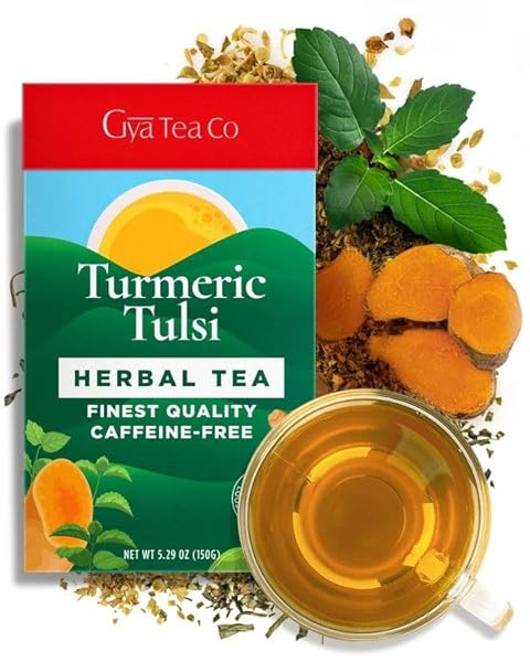 GYA TEA CO LOOSE LEAF TURMERIC TULSI HERBAL...