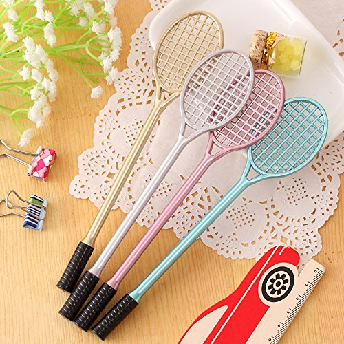 Yeefant Luxury Fountain Pencil for Kids Students, 4 PCS Tennis Racket Writing Pen Gel Pens Kawaii Pen Cute Stationery Gifts,Executive Painting Pencil Set,Art Gift Pen,Calligraphy Painting
