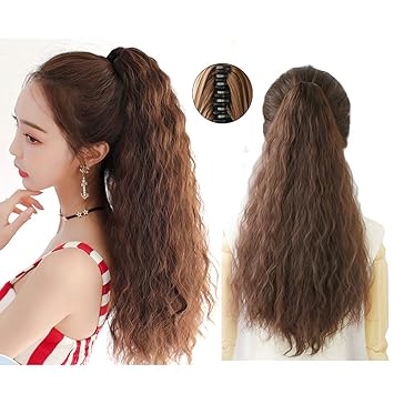 Amazon Com 180 Density Fluffy Afro Curly Ponytai Jaw Claw Clip