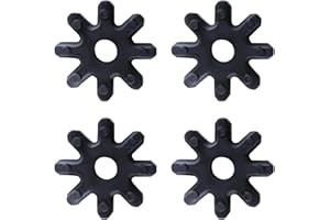 Arwrilt 4 PCS Flexible Steering Coupling, Nylon Steering Column Gear Rubber Sleeve, OEM #563152K000FFF 56330-4Z000, Car Noise Resolution Part, Compatible with Kia Sonata Elantra (Black)