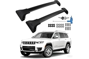 GDYDI Roof Rack Cross Bars Compatible with Grand Cherokee L 2021-2025 and 2022-2025 Grand Cherokee WL with Anti-Theft Lock, Black Matte Aluminum Anti-Corrosion Crossbars
