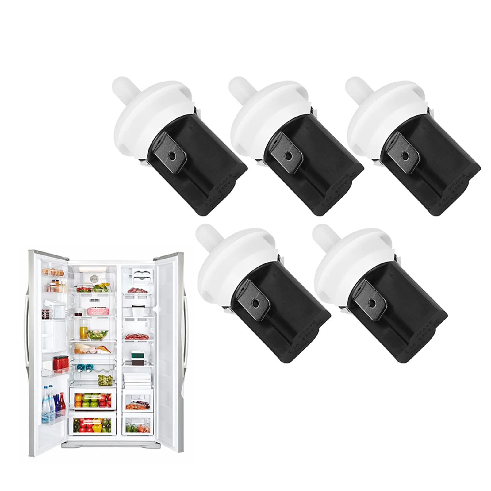 Candeon Refrigerator Door Light Switch - PBS?35 2.5A 250V AC Cupboard Door Switch Momentary Open Normal Closed Switch Light Control Switch