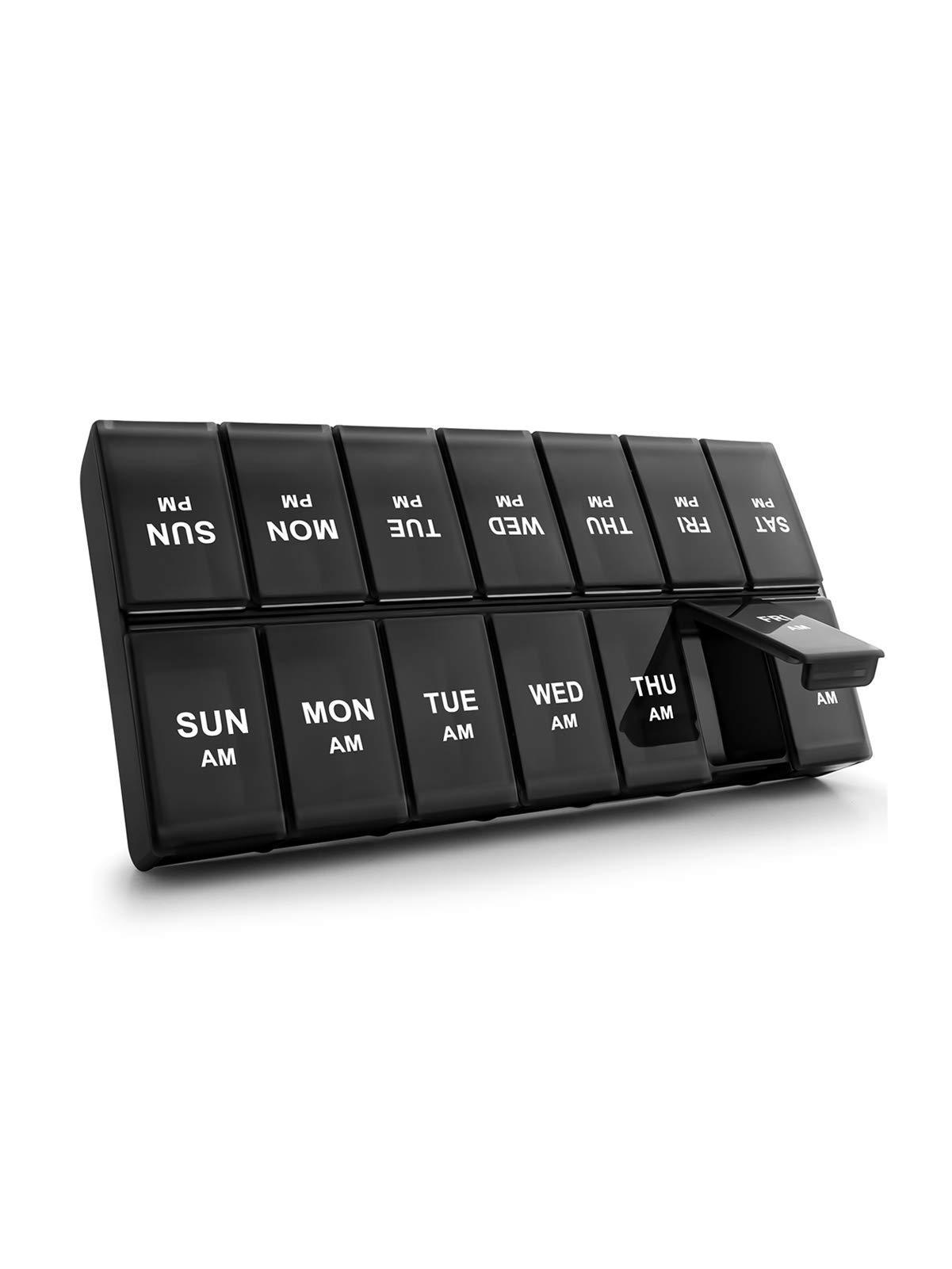 Large Weekly Pill Organizer 2 Times a Day, Annwer 7 Day Pill Box AM PM One Week Pill Cases for Pills Vitamin Fish Oil Supplements